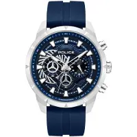 Police Montre à affichage analogique bleu