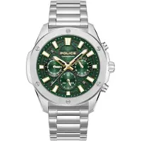 Police Montre à affichage analogique vert