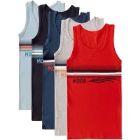 LOREZA Maillot de corps 'Jungen Unterhemden Carlos' mélange de couleurs