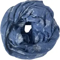 Kumixi Écharpe tube 'Löwenzahn' bleu denim