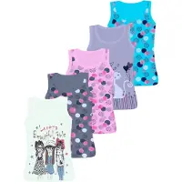 LOREZA Maillot de corps 'Mädchen Unterhemden Joleen' mélange de couleurs