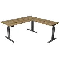 Kerkmann Move 3 elegant höhenverstellbarer Schreibtisch eiche rechteckig