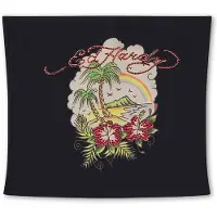 Ed Hardy Haut 'Paradise' menthe / sapin / rose / noir