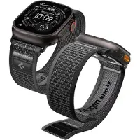 Spigen Athlex Air 2 (44 mm, 45 mm, 46 mm, 49 mm, Nylon, Plastique, Tissu), Sangles de montre, Orange, Noir, Gris