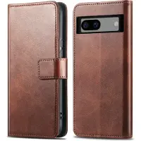 IMoshion Étui de télephone portefeuille de luxe pour Google Pixel 7a - Marron foncé