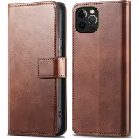 IMoshion Étui de télephone portefeuille de luxe pour iPhone 12 / 12 Pro - Marron foncé