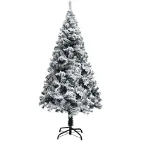 vidaXL Sapin de Noël artificiel Vert 150 cm PVC, Acier et Plastique