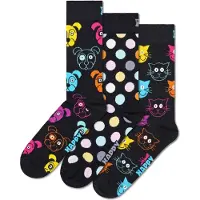 Happy socks Chaussettes 'Classic Dog' bleu marine / jaune / rose / blanc
