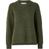 Selected Pull-over 'FLULU' vert foncé