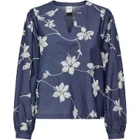 ONLY Chemisier 'ONLSAKA' bleu foncé / blanc