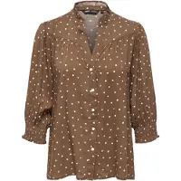 ONLY Chemisier 'ONLRaya' chocolat / blanc