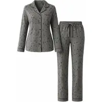 LEAFLETIC Pyjama 'Women’s Nightwear Long set' vert