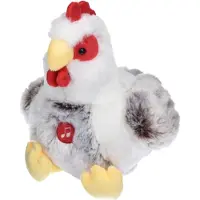 GIPSY TOYS Poulet en peluche - - Sons - 22 cm - Blanc / Marron