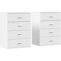 vidaXL Sideboards 2 pcs. Blanc 60x39x80 cm Bois composite