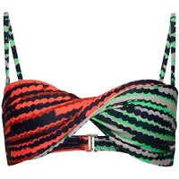 Superdry Vintage Mix Bandeau Bikini Top Multicolore XS Femme