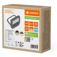 Ledvance Projecteur de façade à LED "Floodlight" 6W + 8W 865 (Daylight) noir IP66