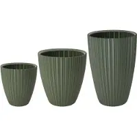 Garden ID Pot de Plante de Jardin en Polyéthylène Vert Élégant 40 x 42 cm