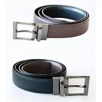 Korntex Hommes, Ceinture, Ceinture réversible business et gastronomie, Noir, Marron, (Taille unique)