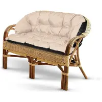 AIO Factory Coussin de jardin 190 x 40 cm pour canapé ou banc, imperméable, beige