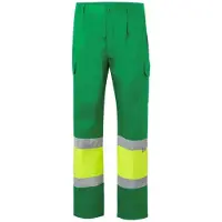 VELILLA PANTALON BICOLORE HAUTE VISIBILITE Fluo Yellow/Green - VELILLA VL157 - Taille L
