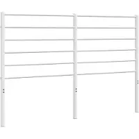vidaXL Tête de lit en métal blanc 150 cm
