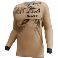Shot Race Gear Station Charge Long Sleeve Jersey Marron XS