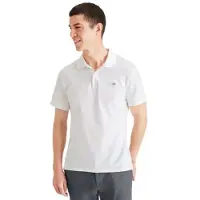 Dockers Rib Collar Short Sleeve Polo Blanc 2XL Homme