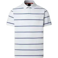 Hackett London pour homme. HM5600117 Polo à rayures HS blanc (S), Sport, Coton, Manche courte