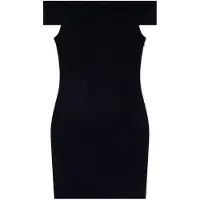 Armani Exchange pour femme. XW001742AF21295UC001 Robe noire moulante (L), Casuel, Classique, Polyamide, Sans manches / bretelles