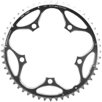 Stronglight Plateau route 5bra 52dts d.130 exterieur noir alu 7075 type shimano 9-10v.
