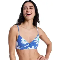 Roxy Essentials Pt Wrap Bralette Bikini Top Bleu XS Femme