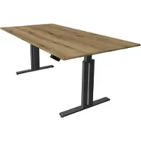 Kerkmann Move 3 elegant höhenverstellbarer Schreibtisch eiche rechteckig