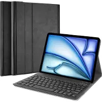 Justin Etui portfolio "Luxe" AZERTY pour Apple iPad Air 11 (24/25/26), Noir