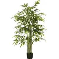 Mica Decorations Plante Artificielle Bambou en Pot - H150 x Ø60 cm - Vert