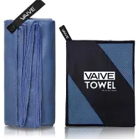 VAIVE Serviette microfibre - Serviette de plage 100x200 - Serviette de bain - Serviette de voyage Séchage rapide - Bleu