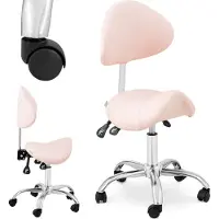 Physa Expondo Chaise sabot - 51 - 65 cm - 150 kg - Rose, Argent