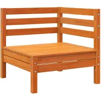 vidaXL Canapé d'angle de jardin brun cireux pin massif