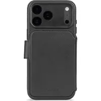 Decoded Portefeuille détachable 2 en 1 en cuir MagSafe Apple iPhone 17 Pro Max - Noir