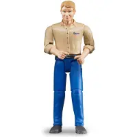 BRUDER Figurine - bworld - Homme av. Bleu Pantalon - 60006 - - UneTaille - Figurine de Jeu