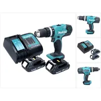 Makita DHP 453 SY Perceuse-visseuse à percussion sans fil 18 V 42 Nm + 2x batterie 1,3 Ah + chargeur