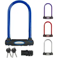 Master Lock Antivol de vélo en U avec clé - - 8195EURDPROCOL - Corps en acier trempé - Double anse de verrouillage