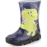 Ladeheid Enfants Filles Garçons Bottes en caoutchouc doublées Swk2021BW (modèle-47, 35/36)