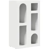 vidaXL Meuble de rangement ELST, blanc, 59 x 35 x 100,5 cm, fabriqué en panneaux de particules