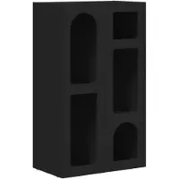 vidaXL Meuble de rangement ELST, noir, 59 x 35 x 100,5 cm, fabriqué en panneaux de particules