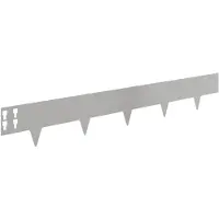 vidaXL Bordure de pelouse, 30 pièces, 100 x 15 cm, acier argenté