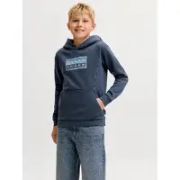 Jack & Jones Fusion Graphic Hoodie Bleu 8 Years Garçon