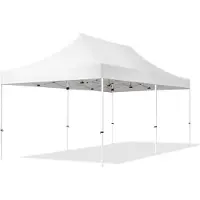 TOOLPORT 3x6 m Tonnelle pliante Acier, PES 700, blanc