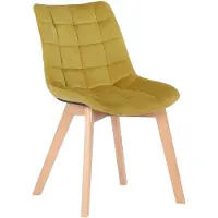 CLP Chaise de salle à manger Passaic velours