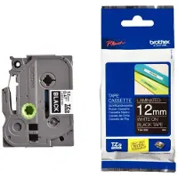 Brother TZe-335 - (12 mm) - Blanc sur noir - Ruban