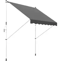 Outsunny Auvent - gris - 300 x 150cm